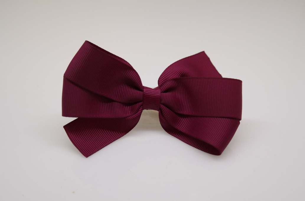 Large pinwheel hair Bow with colors  Wine